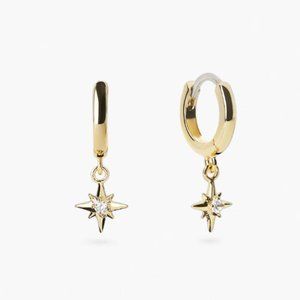 Ana Luisa Oshi Star Hoop Earrings